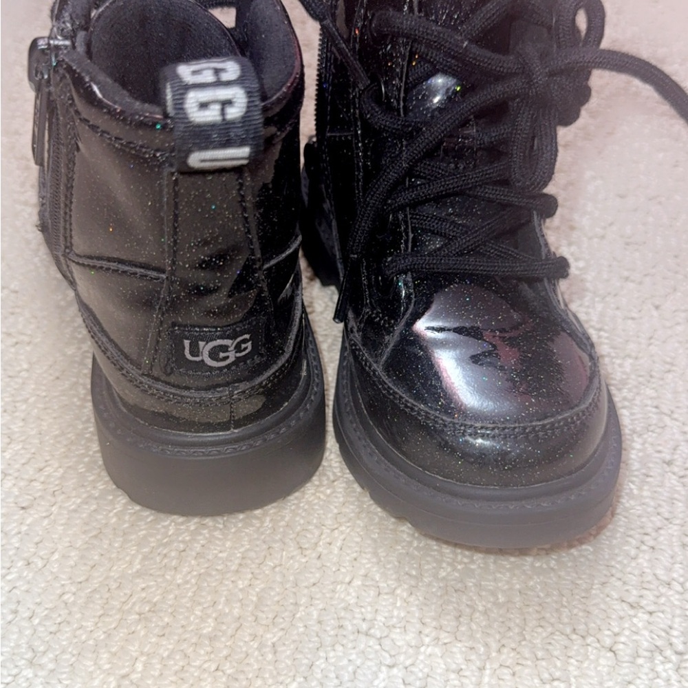 UGG Kids Shiny Black Boots